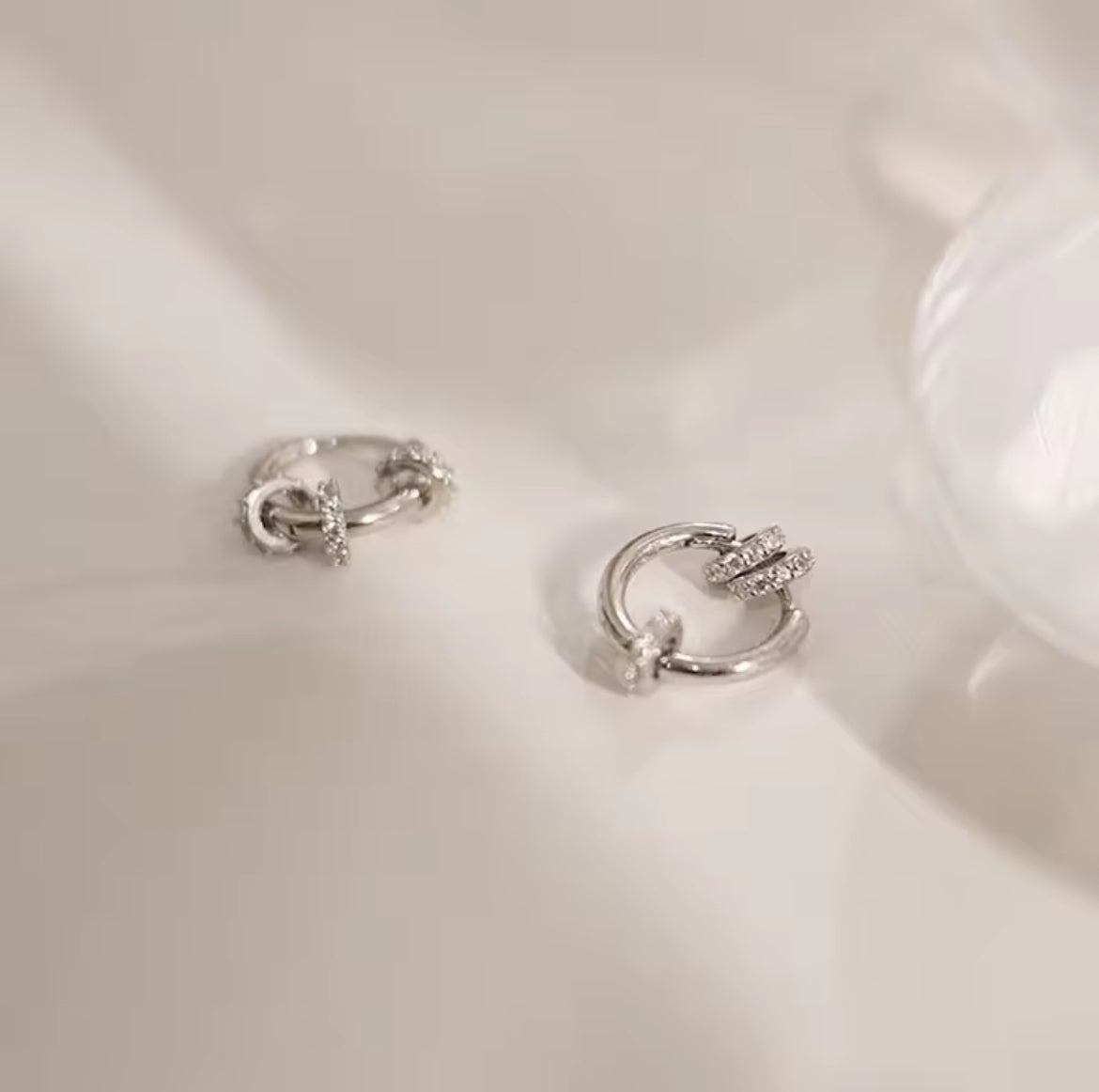 Aretes aros zirconia