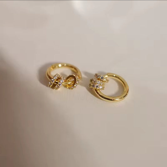 Aretes aros zirconia